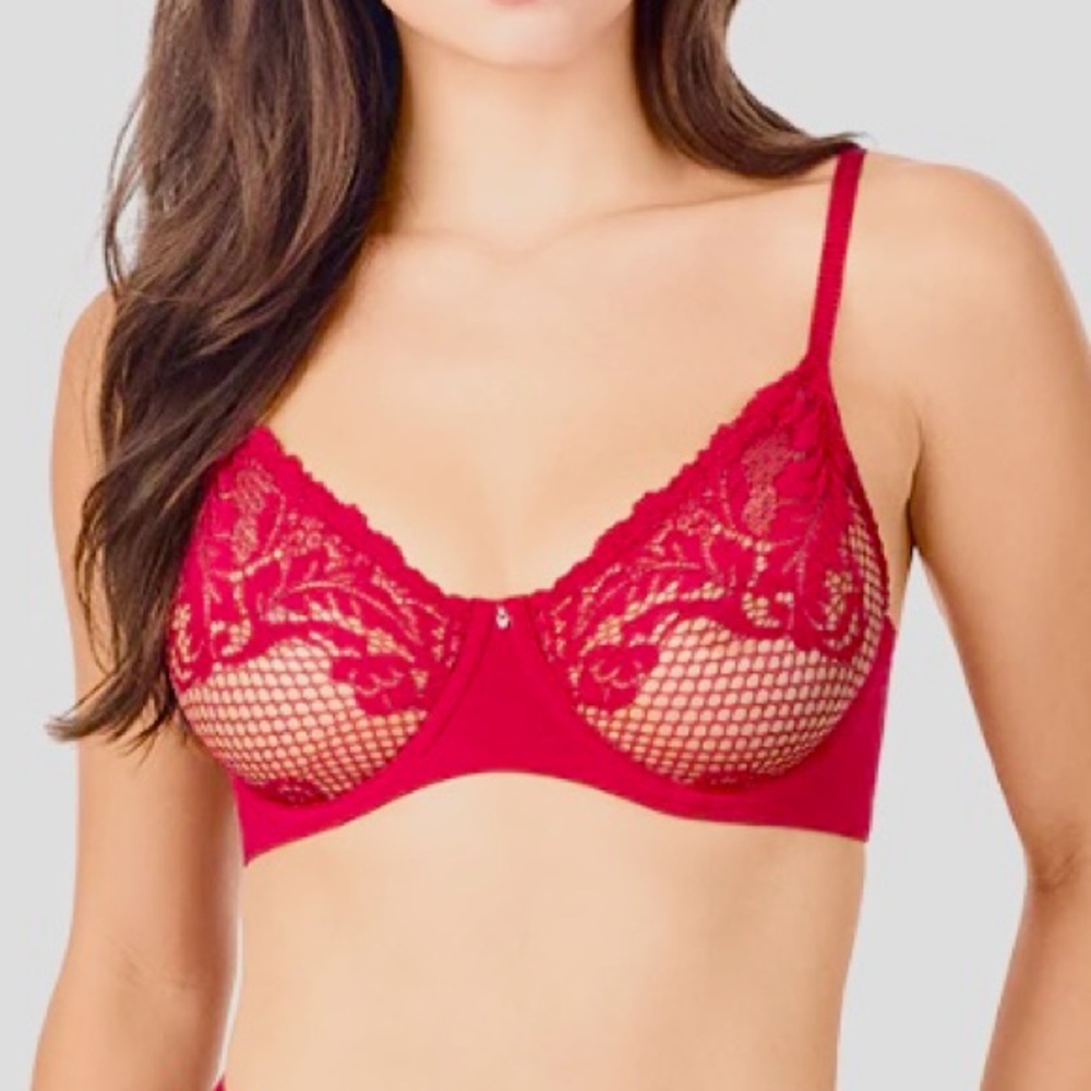 Le Mystere Allure Lace Unlined Red Bra